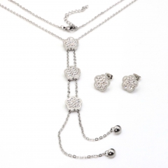 Stainless steel jewelry set Necklace and earrings Wholesale