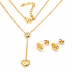 Stainless steel jewelry set Necklace and earrings Wholesale