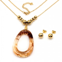 Stainless steel jewelry set Necklace and earrings Wholesale