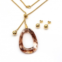 Stainless steel jewelry set Necklace and earrings Wholesale