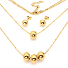 Stainless steel jewelry set Necklace and earrings Wholesale