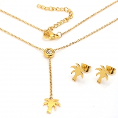 Stainless steel jewelry set Necklace and earrings Wholesale