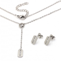 Stainless steel jewelry set Necklace and earrings Wholesale