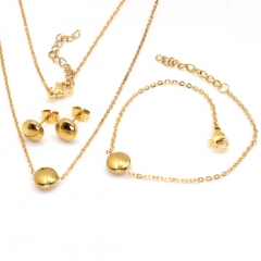 Stainless steel jewelry set Necklace and earrings and bracelet Wholesale