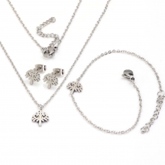 Stainless steel jewelry set Necklace and earrings and bracelet Wholesale