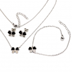 Stainless steel jewelry set Necklace and earrings and bracelet Wholesale