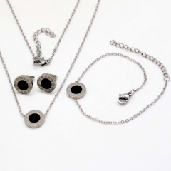 Stainless steel jewelry set Necklace and earrings and bracelet Wholesale