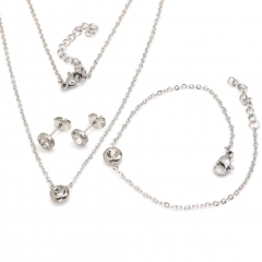 Stainless steel jewelry set Necklace and earrings and bracelet Wholesale