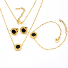 Stainless steel jewelry set Necklace and earrings and bracelet Wholesale