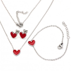 Stainless steel jewelry set Necklace and earrings and bracelet Wholesale