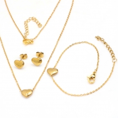 Stainless steel jewelry set Necklace and earrings and bracelet Wholesale