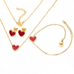 Stainless steel jewelry set Necklace and earrings and bracelet Wholesale