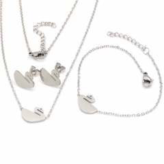 Stainless steel jewelry set Necklace and earrings and bracelet Wholesale