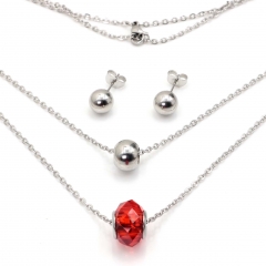 Stainless steel jewelry set Necklace and earrings Wholesale