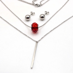 Stainless steel jewelry set Necklace and earrings Wholesale