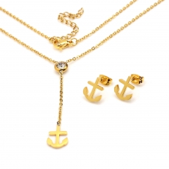 Stainless steel jewelry set Necklace and earrings Wholesale