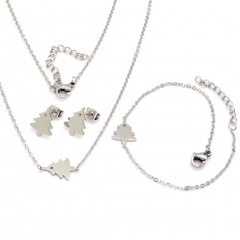 Stainless steel jewelry set Necklace and earrings and bracelet Wholesale