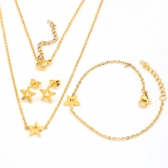 Stainless steel jewelry set Necklace and earrings and bracelet Wholesale