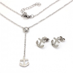 Stainless steel jewelry set Necklace and earrings Wholesale