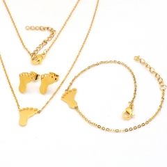 Stainless steel jewelry set Necklace and earrings and bracelet Wholesale