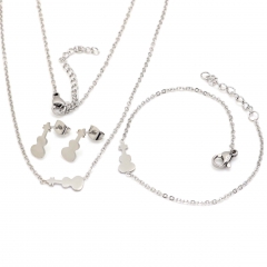 Stainless steel jewelry set Necklace and earrings and bracelet Wholesale