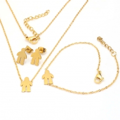 Stainless steel jewelry set Necklace and earrings and bracelet Wholesale