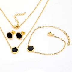 Stainless steel jewelry set Necklace and earrings and bracelet Wholesale