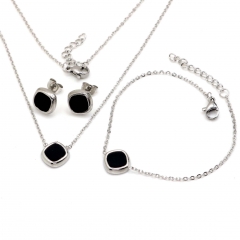 Stainless steel jewelry set Necklace and earrings and bracelet Wholesale