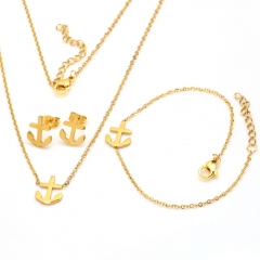 Stainless steel jewelry set Necklace and earrings and bracelet Wholesale
