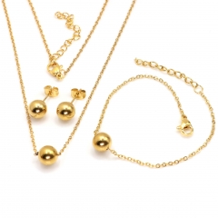 Stainless steel jewelry set Necklace and earrings and bracelet Wholesale