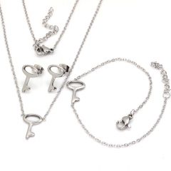 Stainless steel jewelry set Necklace and earrings and bracelet Wholesale