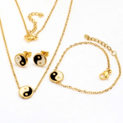 Stainless steel jewelry set Necklace and earrings and bracelet Wholesale