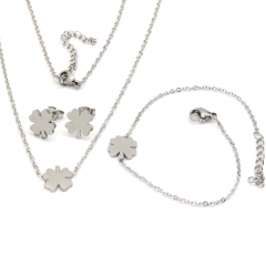 Stainless steel jewelry set Necklace and earrings and bracelet Wholesale
