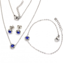 Stainless steel jewelry set Necklace and earrings and bracelet Wholesale