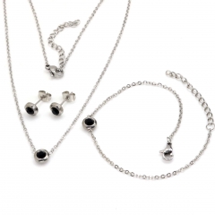 Stainless steel jewelry set Necklace and earrings and bracelet Wholesale