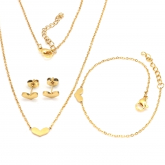 Stainless steel jewelry set Necklace and earrings and bracelet Wholesale