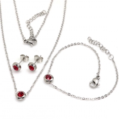 Stainless steel jewelry set Necklace and earrings and bracelet Wholesale