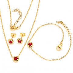 Stainless steel jewelry set Necklace and earrings and bracelet Wholesale