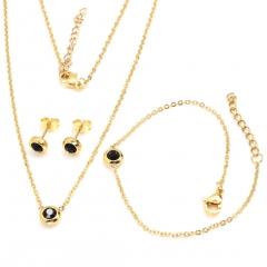 Stainless steel jewelry set Necklace and earrings and bracelet Wholesale