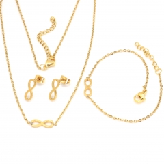Stainless steel jewelry set Necklace and earrings and bracelet Wholesale