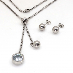 Stainless steel jewelry set Necklace and earrings Wholesale
