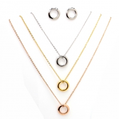 Stainless steel jewelry set Necklace and earrings Wholesale
