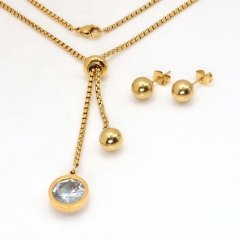 Stainless steel jewelry set Necklace and earrings Wholesale