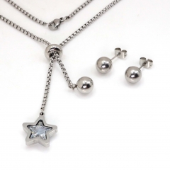 Stainless steel jewelry set Necklace and earrings Wholesale