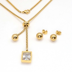 Stainless steel jewelry set Necklace and earrings Wholesale