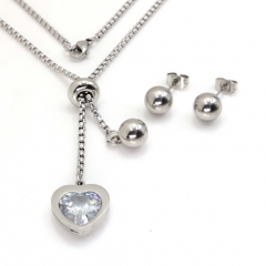 Stainless steel jewelry set Necklace and earrings Wholesale