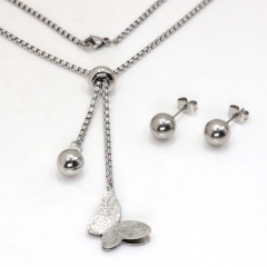 Stainless steel jewelry set Necklace and earrings Wholesale