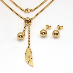 Stainless steel jewelry set Necklace and earrings Wholesale