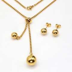 Stainless steel jewelry set Necklace and earrings Wholesale