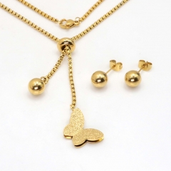 Stainless steel jewelry set Necklace and earrings Wholesale